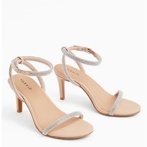 Torrid Nude Ankle Rhinestone Heels